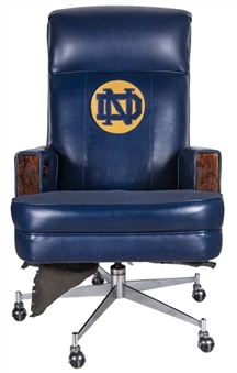 Lou Holtz Notre Dame Chair - Used to Watch Film (Holtz LOA)